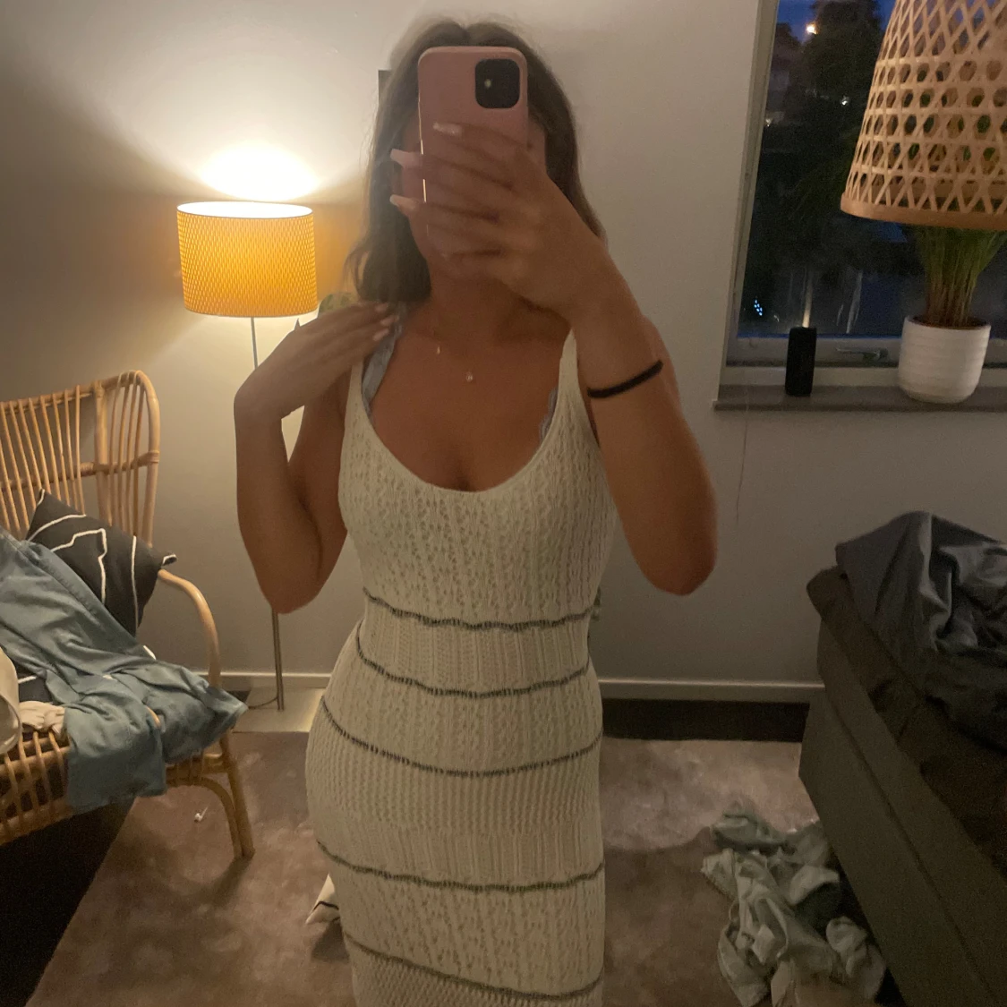 Fin stickad klänning  - 90