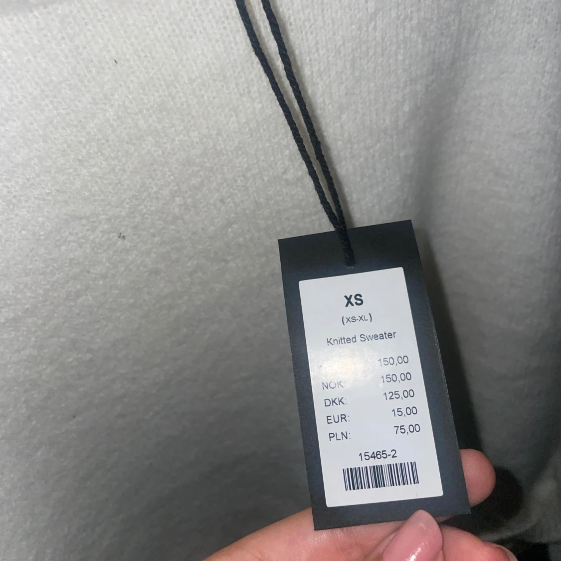 Vit stickad tröja  - 92