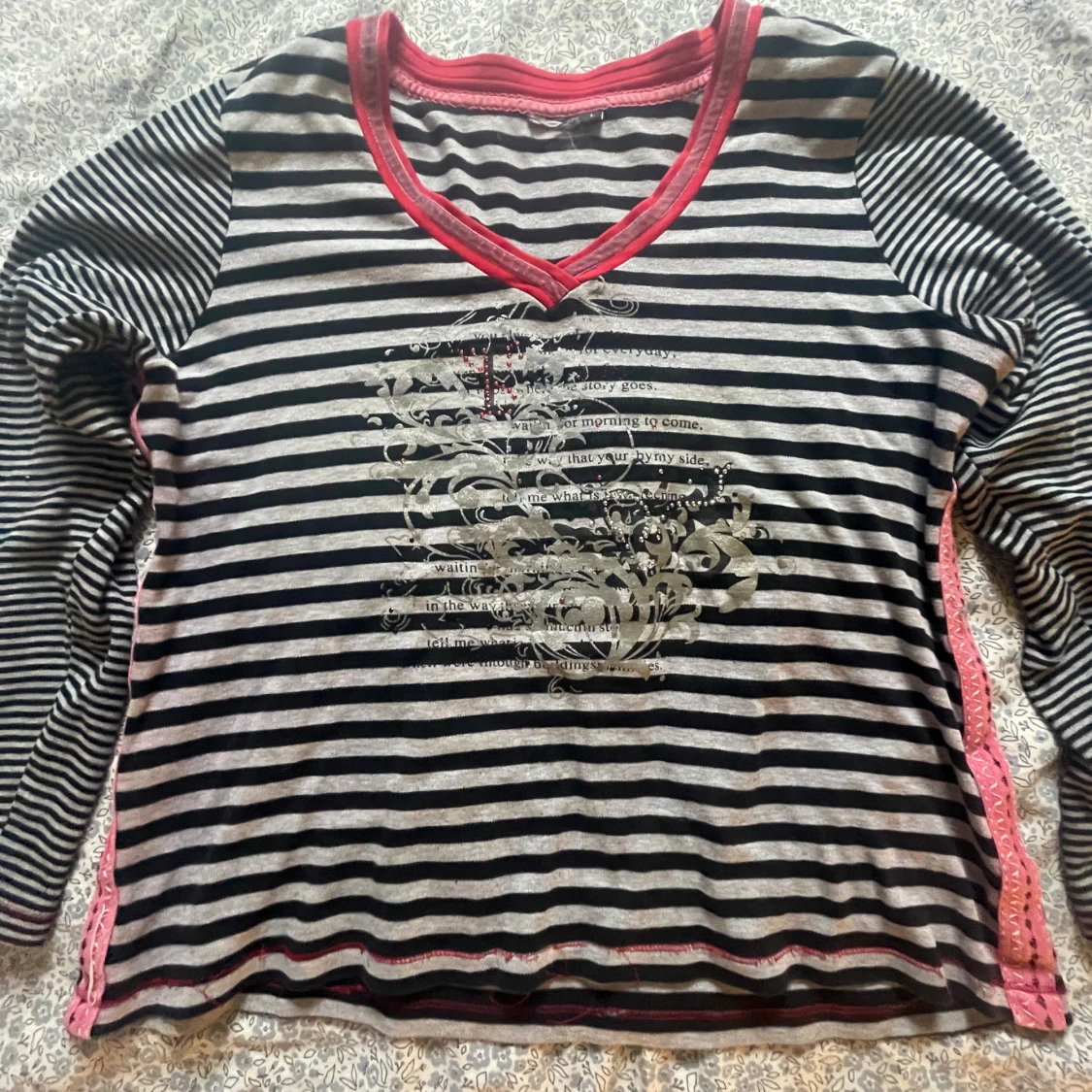 randig tröja me tryck!! - 90