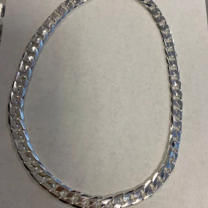 925 Silverpläterade Halsband  - 20.00 mm bredd  46.00 cm lång  Helt ny 