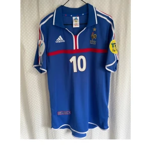 Fransk football landslag Jersey  - Fransk landslag fotboll hemmatröja vinner E-M 2000 med Zidane Icone på rygg 