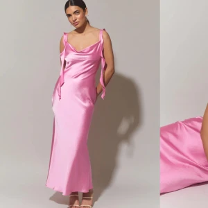 Satin klänning - Helt oanvänd satin klänning från gina Tricot, alla prislappar kvar. För fler bilder- skicka privat 