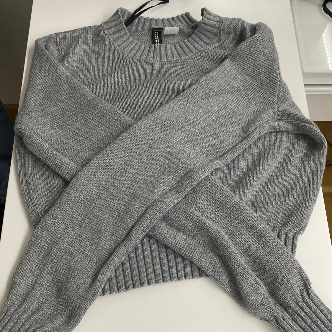 Stickad långärmad tröja  - 90