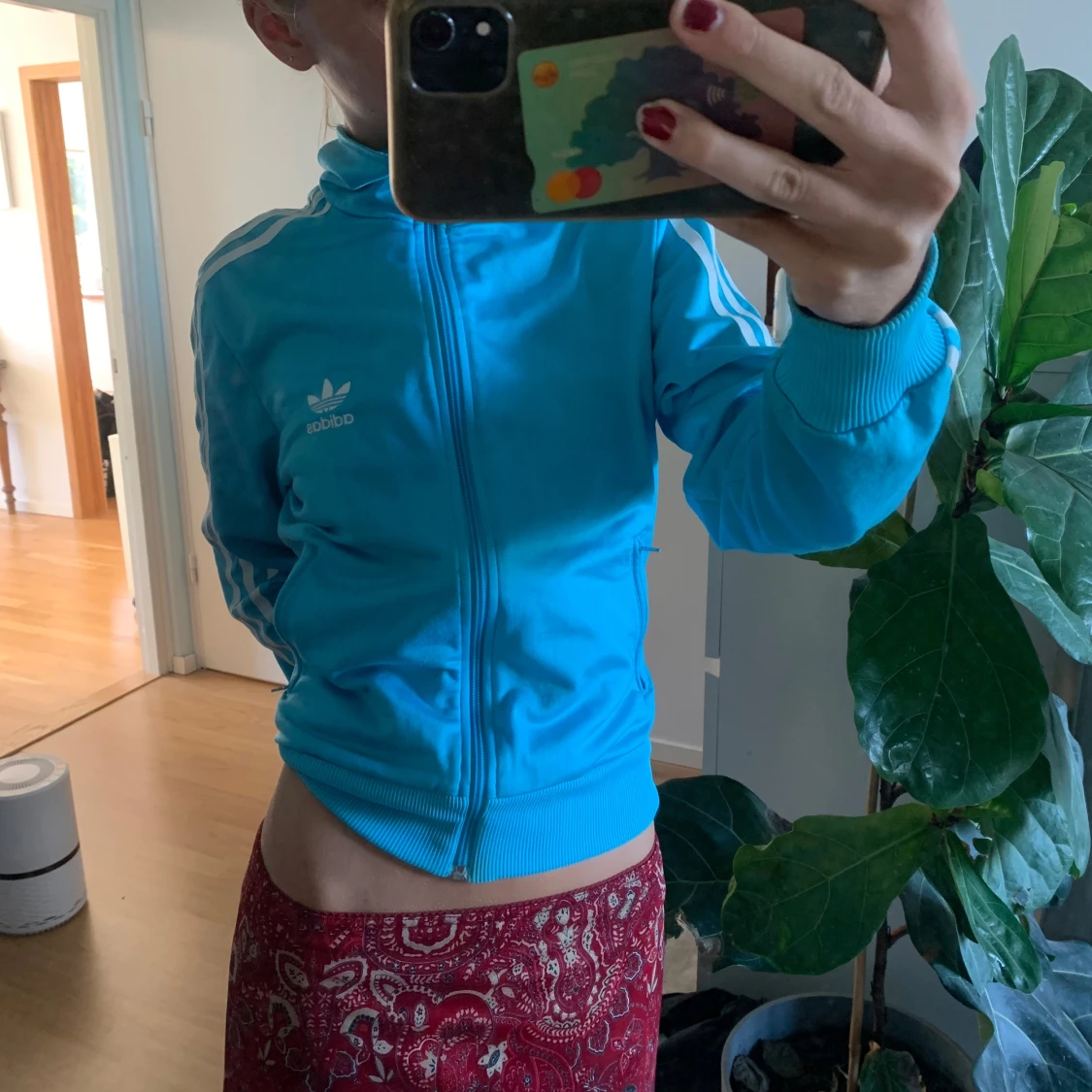 Blå adidas kofta - 90