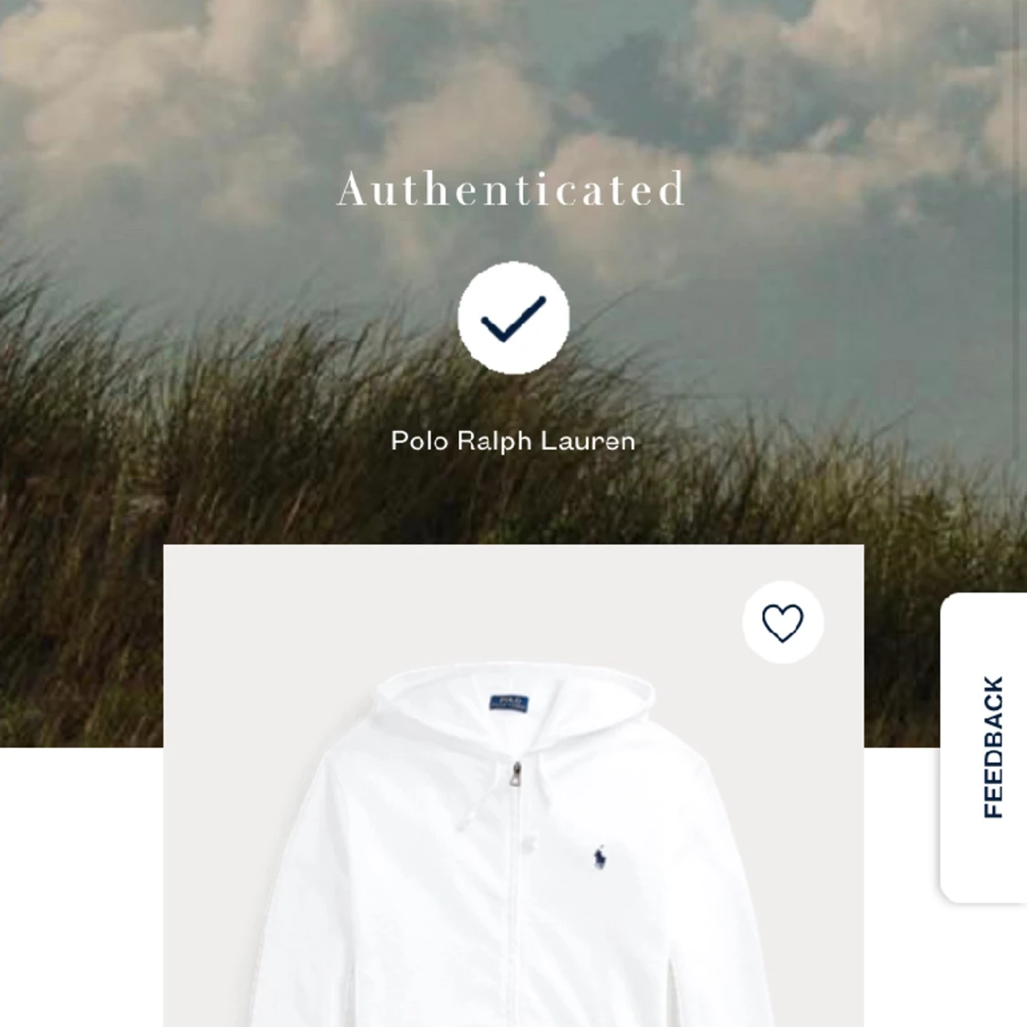 Vit Ralph Lauren zip tröja - 91