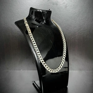 45g! Massiv Pansarlänk Äkta 925 Silver - 51cm lång och 7mm bred, väger 45.54g, stämplad 925 och GHA