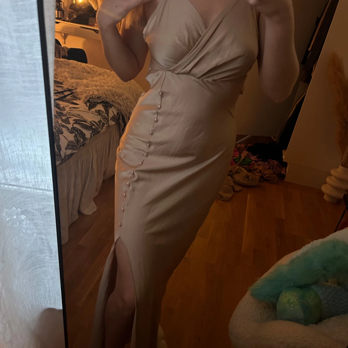 Champagne färgad klänning  - 90