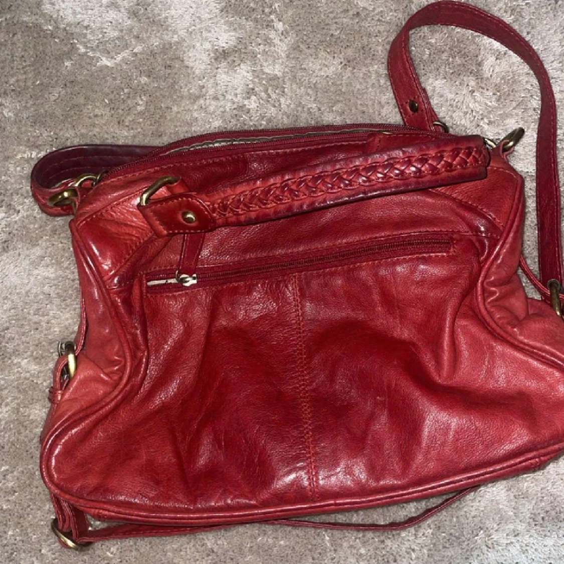 Vintage röd väska❤️ - 90