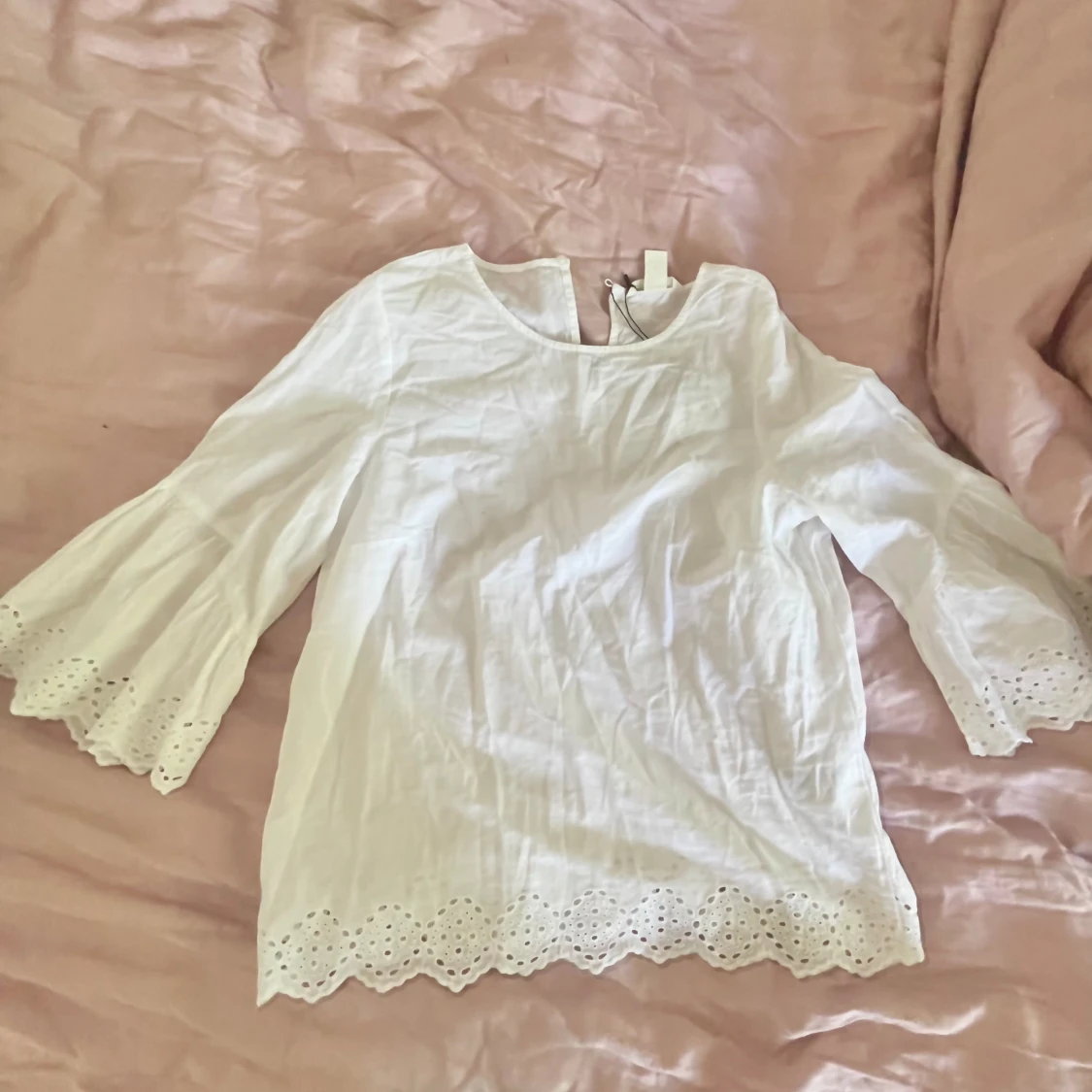 Trekvartsärmad Vit blus 