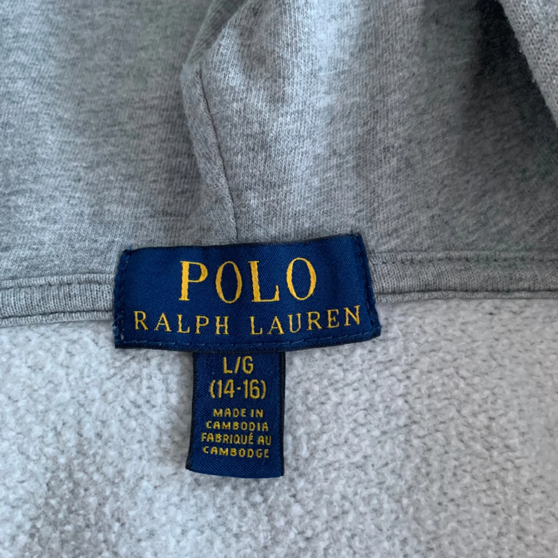 Grå polo Ralph lauren zip  - 90