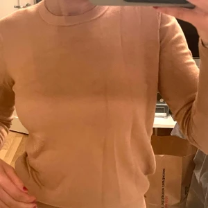 En beige/brun zara långarmad - En jättefin Zara långarmad med guld detaljer på armarna! Passar till allt och i jättegott skick😍
