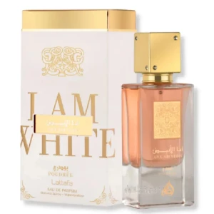 Lattafa ana abyedh poudree - Denna är lite svårare att få tag på! På bild två ser man vilken doft den är menad att representera (en klon av Narciso) 😍 doftar väldigt pudrigt och underbart har änvänt ca 1/4 av parfymen som man kan se på bild 3