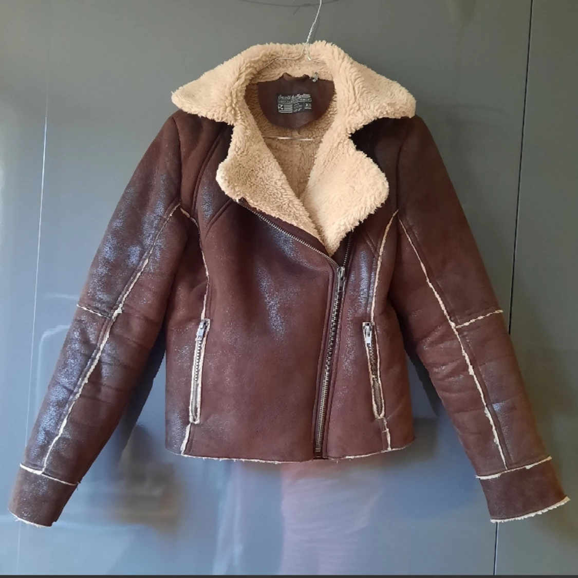 Biker/Shearling jacka