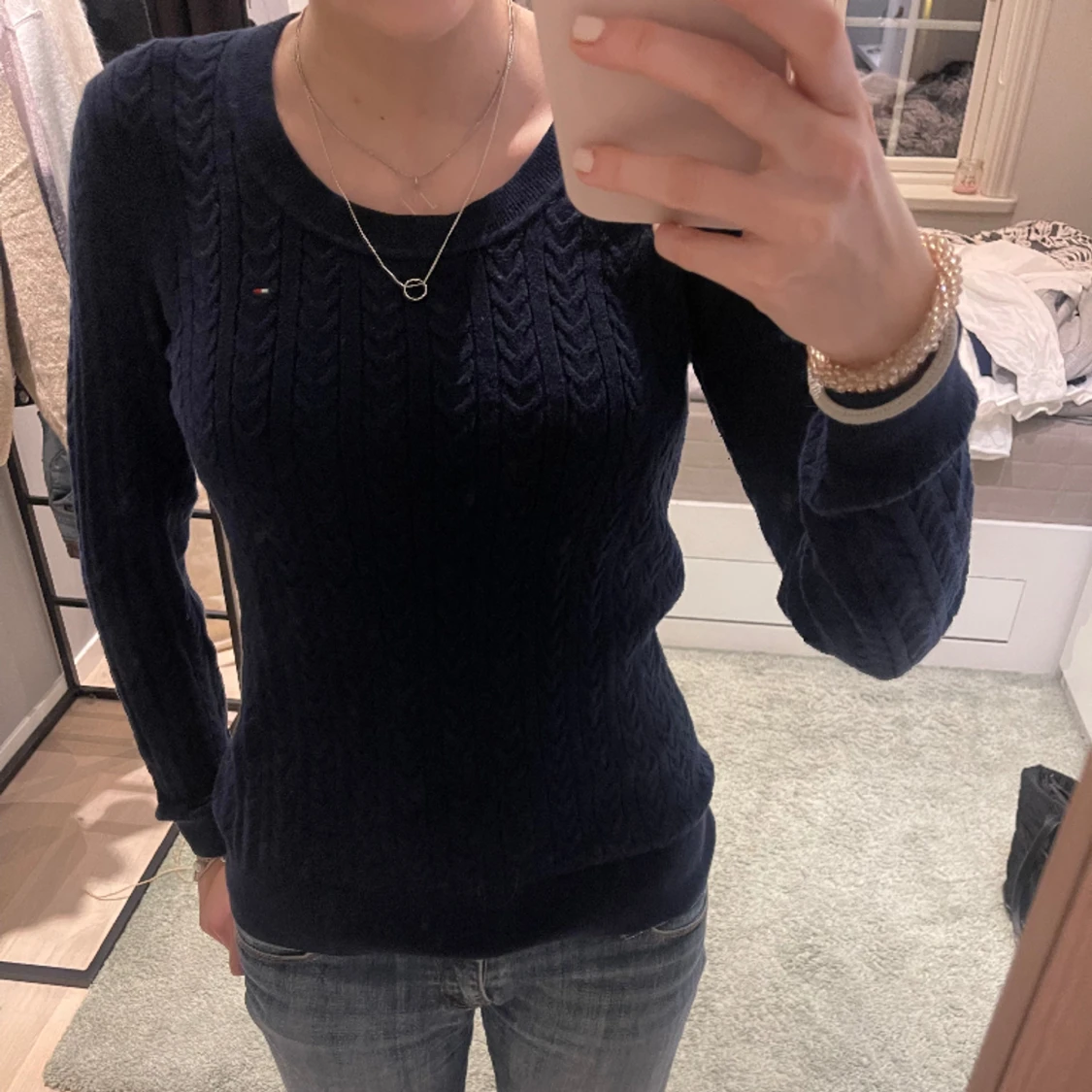 Kabelstickad tröja - 90