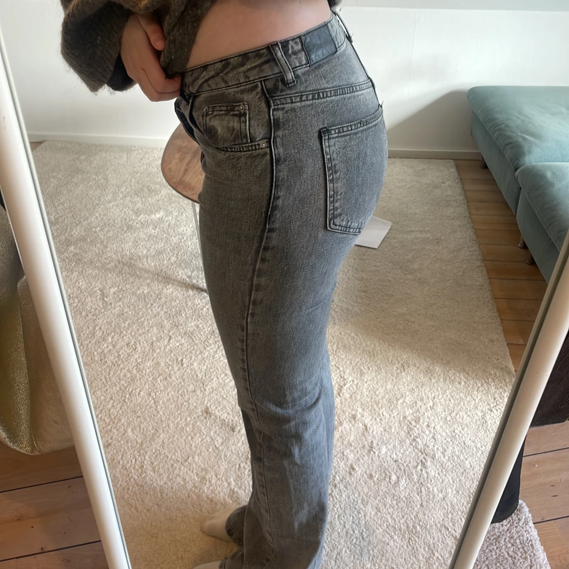 Gråa bootcut - 90