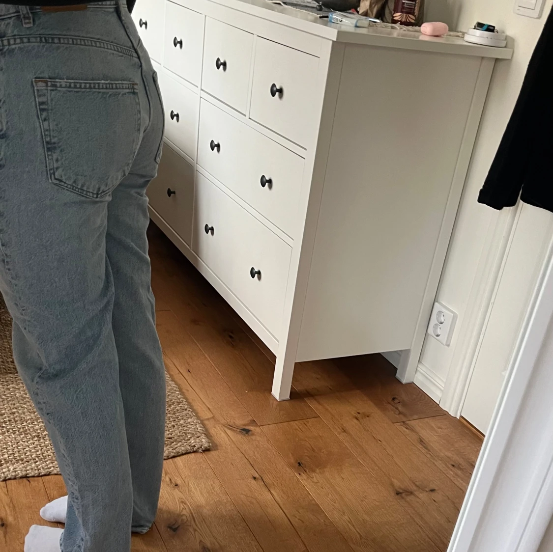 Oversized blåa jeans - 90