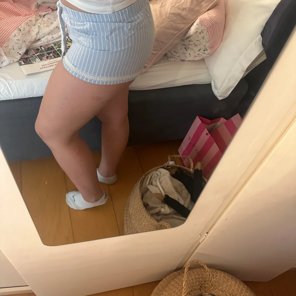 Blå/vita Pyjamasshorts - 92