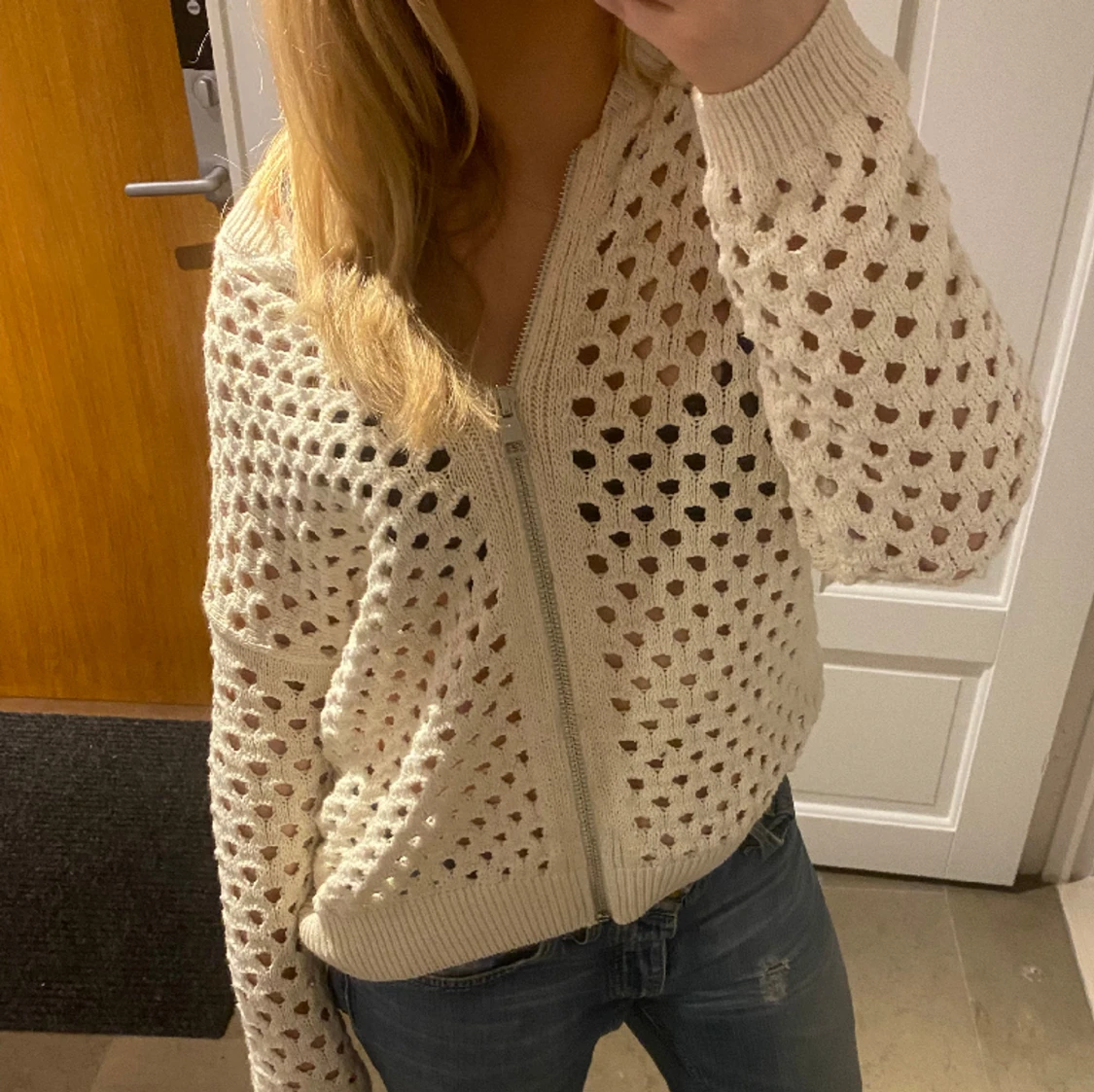 Zara stickad bomberjacka  - 90