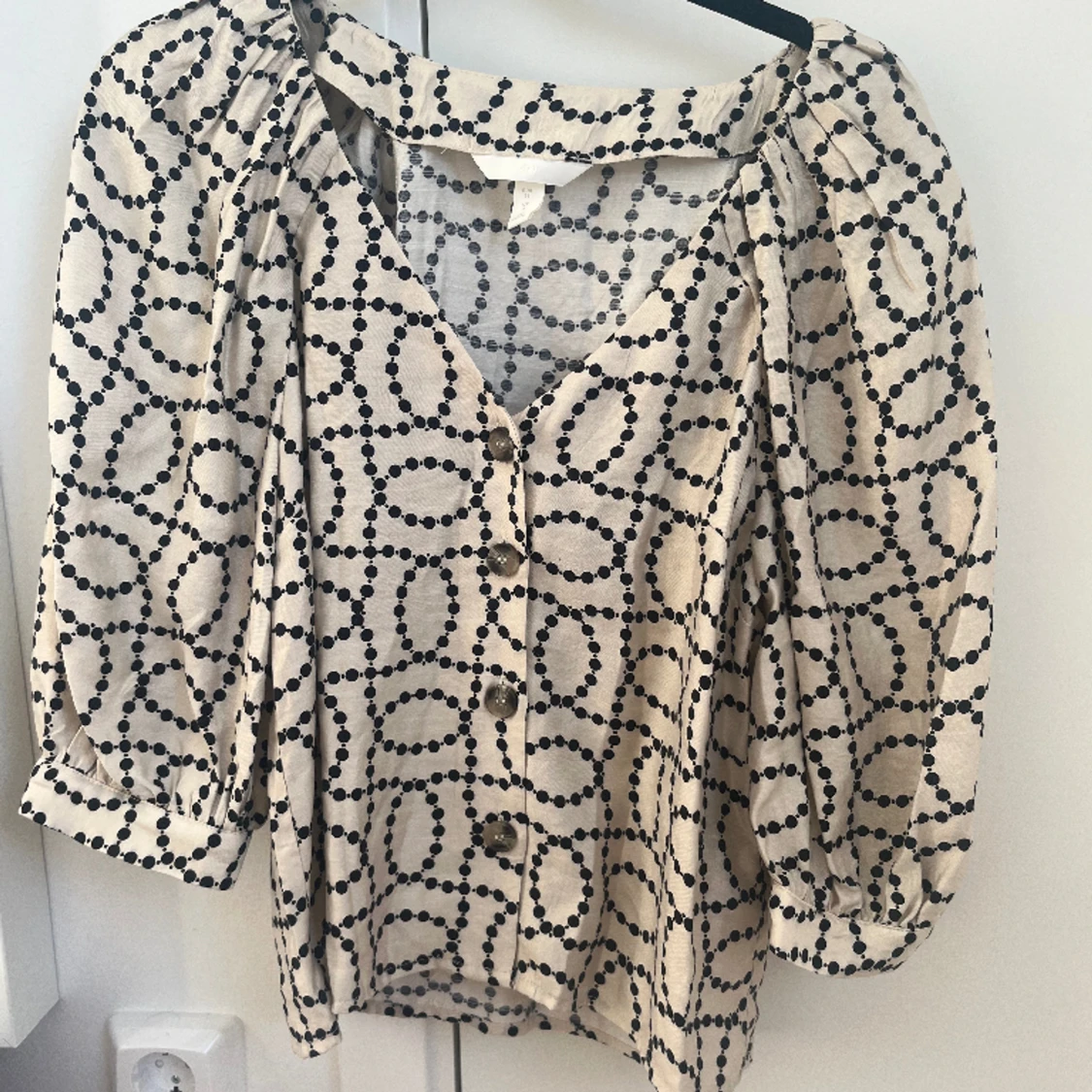 Jättefin mönstrad blus - 90