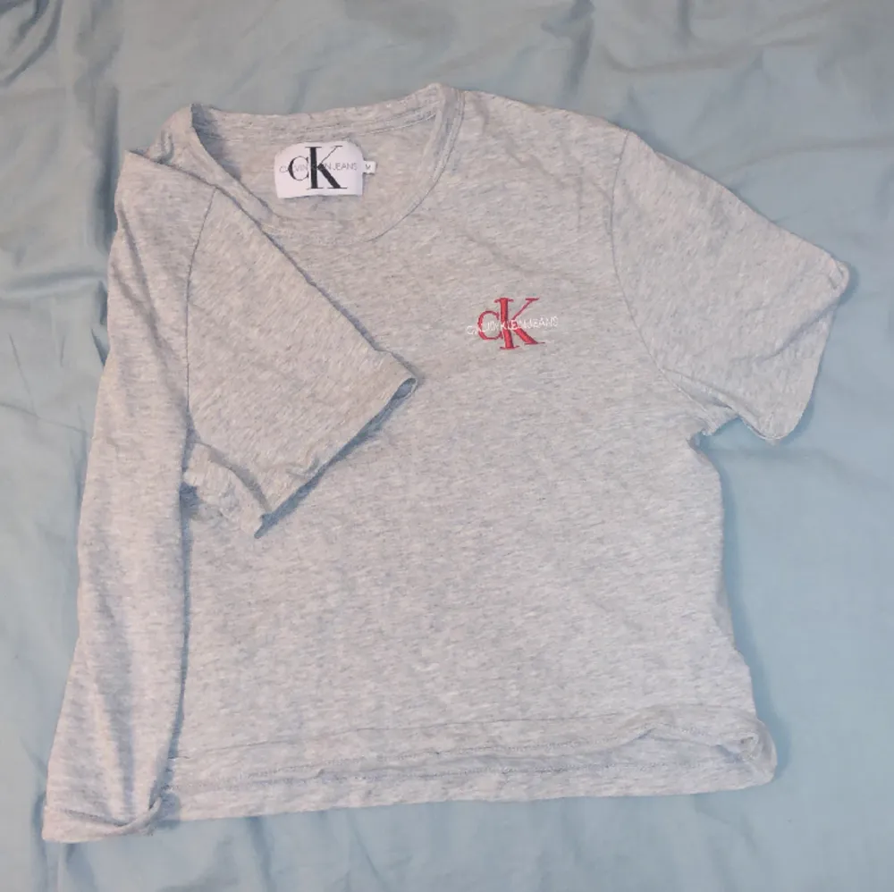 T shirt från Calvin Klein i grå som jag tyvärr inte an vänder längre. Den är storlek M men skulle säga den är liten och passar s eller xs med. T-shirts.