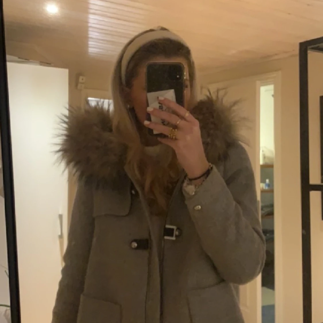 Jacka med fluff luva  - 90