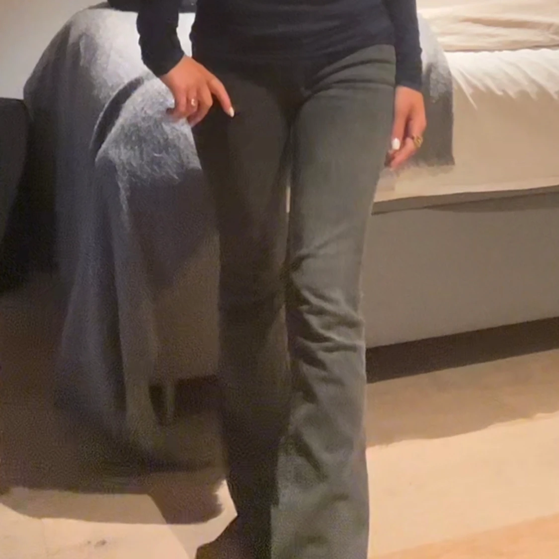 lågmidajde bootcut jeans