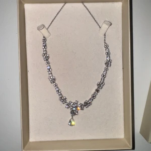 Silver & kristall halsband - Säljer detta väldigt fina silverhalsband med kristaller på! Nyrpiset: 4000kr🩶  Väldigt fint till bal, bröllop eller annan festlighet! 