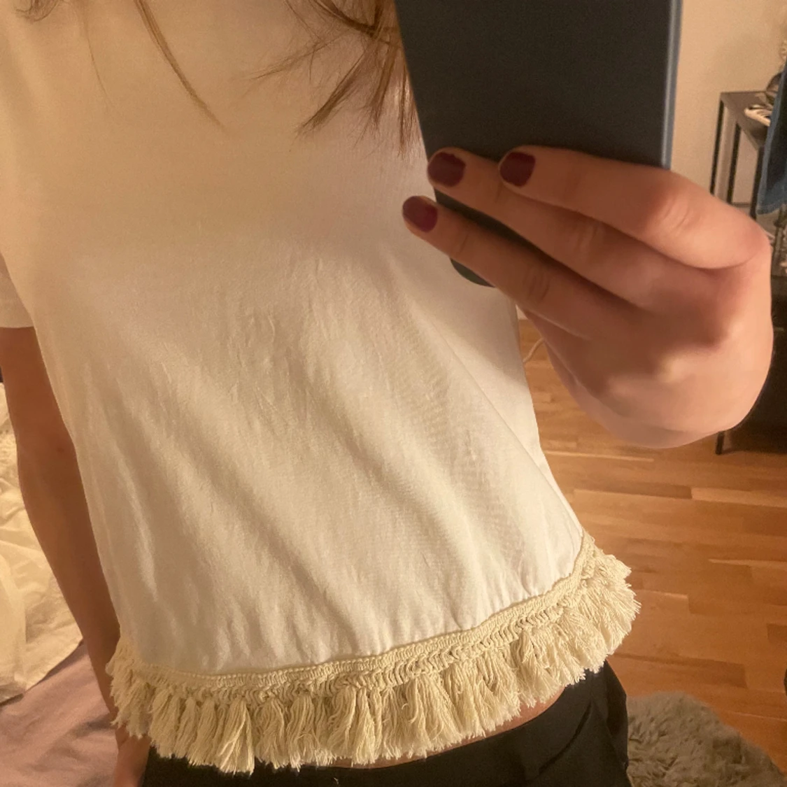 Söt t-shirt med fransar!  - 90