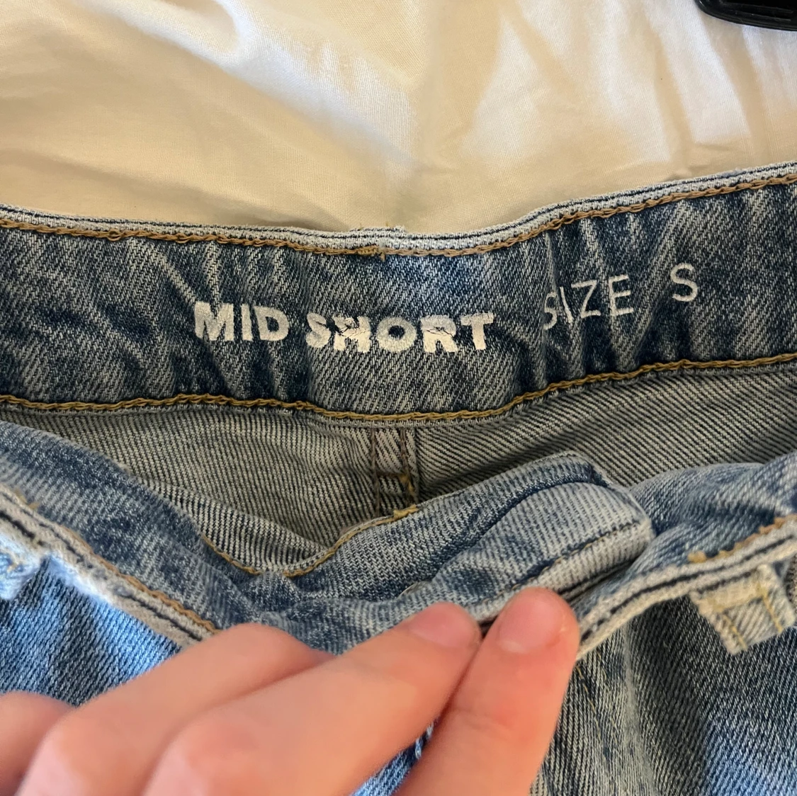 Blå jeansshorts  - 90