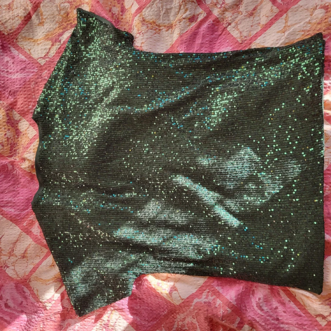 Grön paljettröja - 91