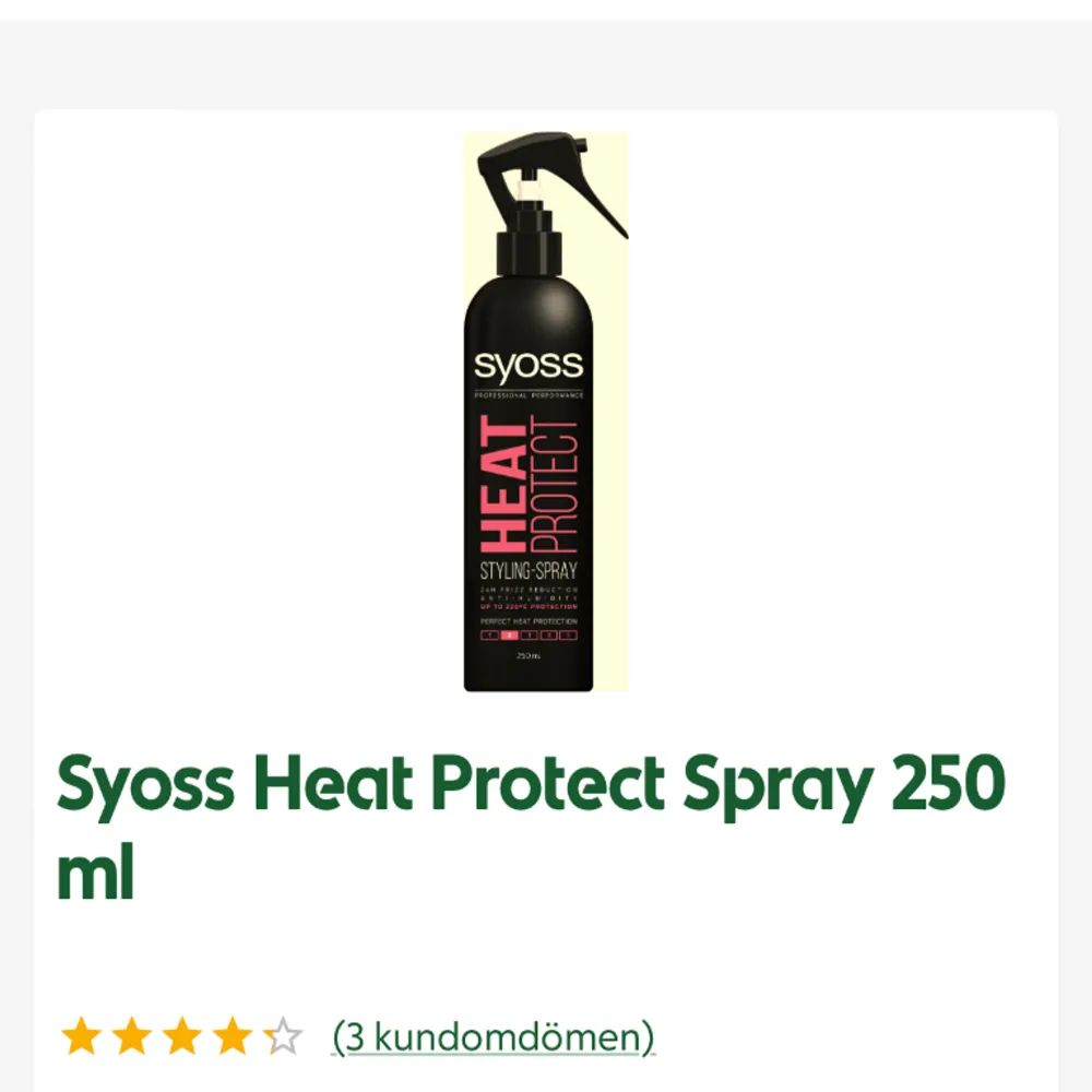Säljer ett nästan helt oanvändt värmeskydd från ”NEW SYOSS”. De skyddar upp till 220 grader. Säljs för 50kr❤️. Övrigt.