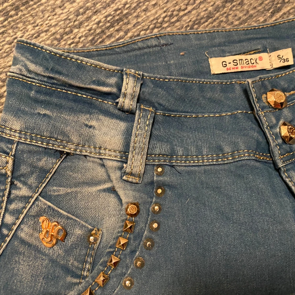 Bootcut lågmidjade jeans - 90