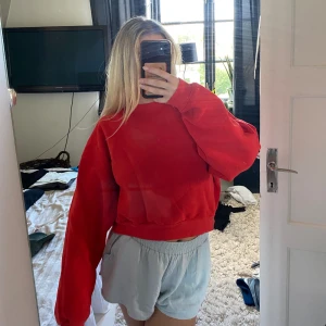 Sweatshirt - Röd sweatshirt i kortare modell  Från Bikbok Storlek S