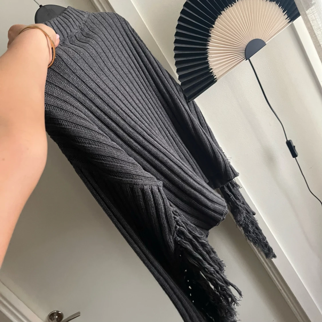 Grå boxig franströja - 92