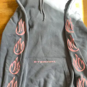 En hoodie med tryck från hm. Säljer pga att den är liten för mig. 