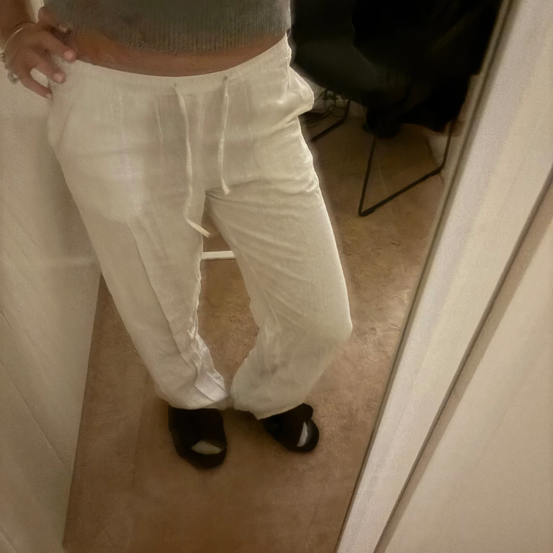 Vita Linnebyxor  - 91