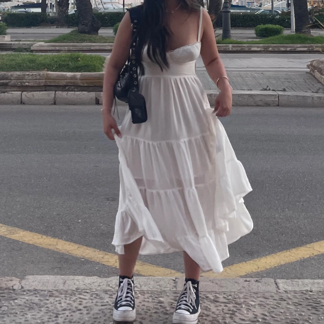 lång vit klänning - 90