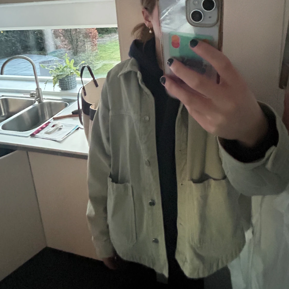 Grön jeansjacka - 90