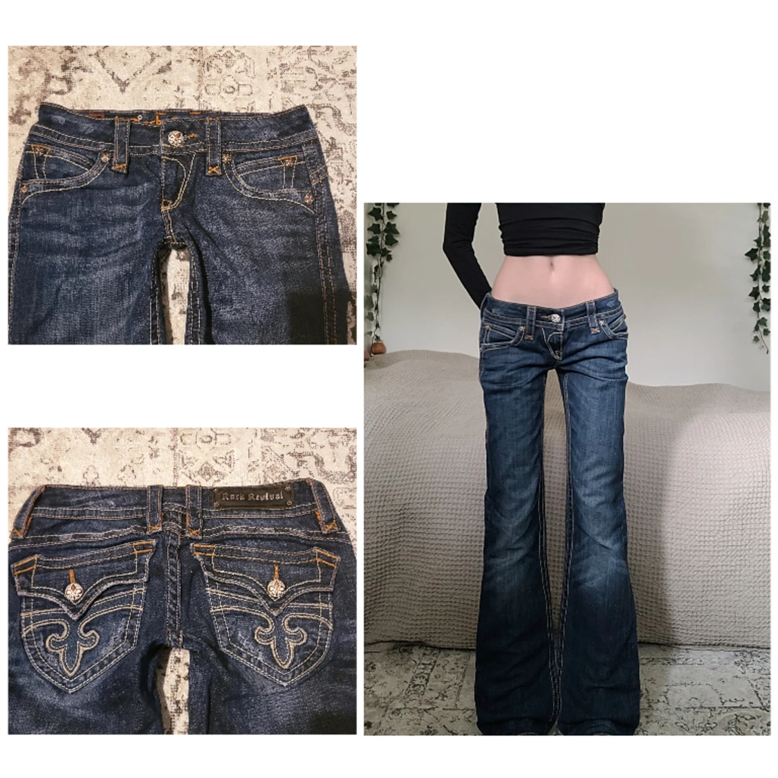 Lågmidjade jeans - 90