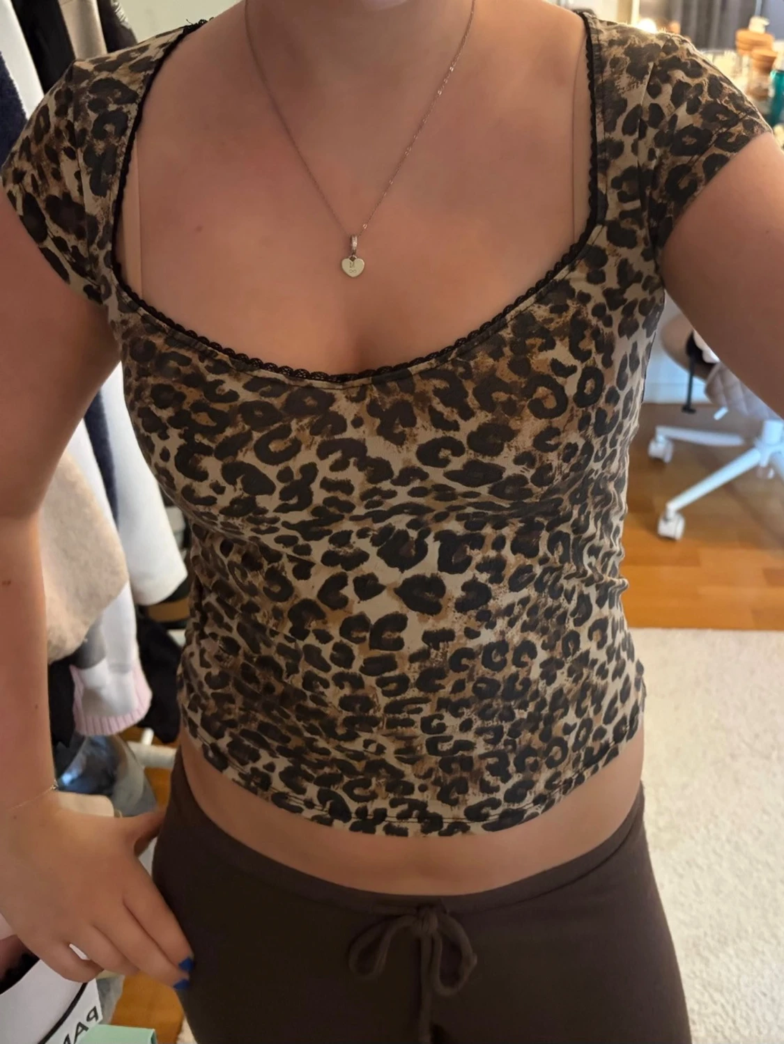 Leopardmönstrad topp