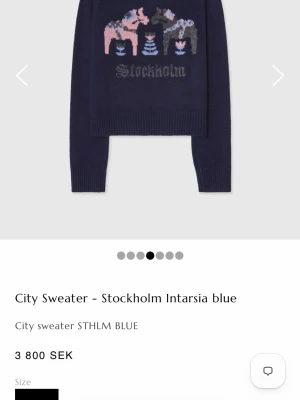 Mörkblå stickad tröja Stockholm - Jätte fin tröja från Cloey’s som jag köpte i julas. Knappt använd, och ser nopprig ut på bilden men inte i verkligheten. Skriv för bättre bilder bara vid intresse. storleken är XS/S