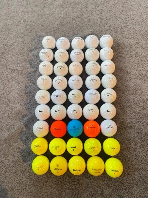 45 rena golfbollar  - Här säljer jag dessa fina golfbollar det är hyfsat bra märken några pro v1 och lite smått och gott perfekt för dig om du gillar spela golf och pela på range eller bara på bana