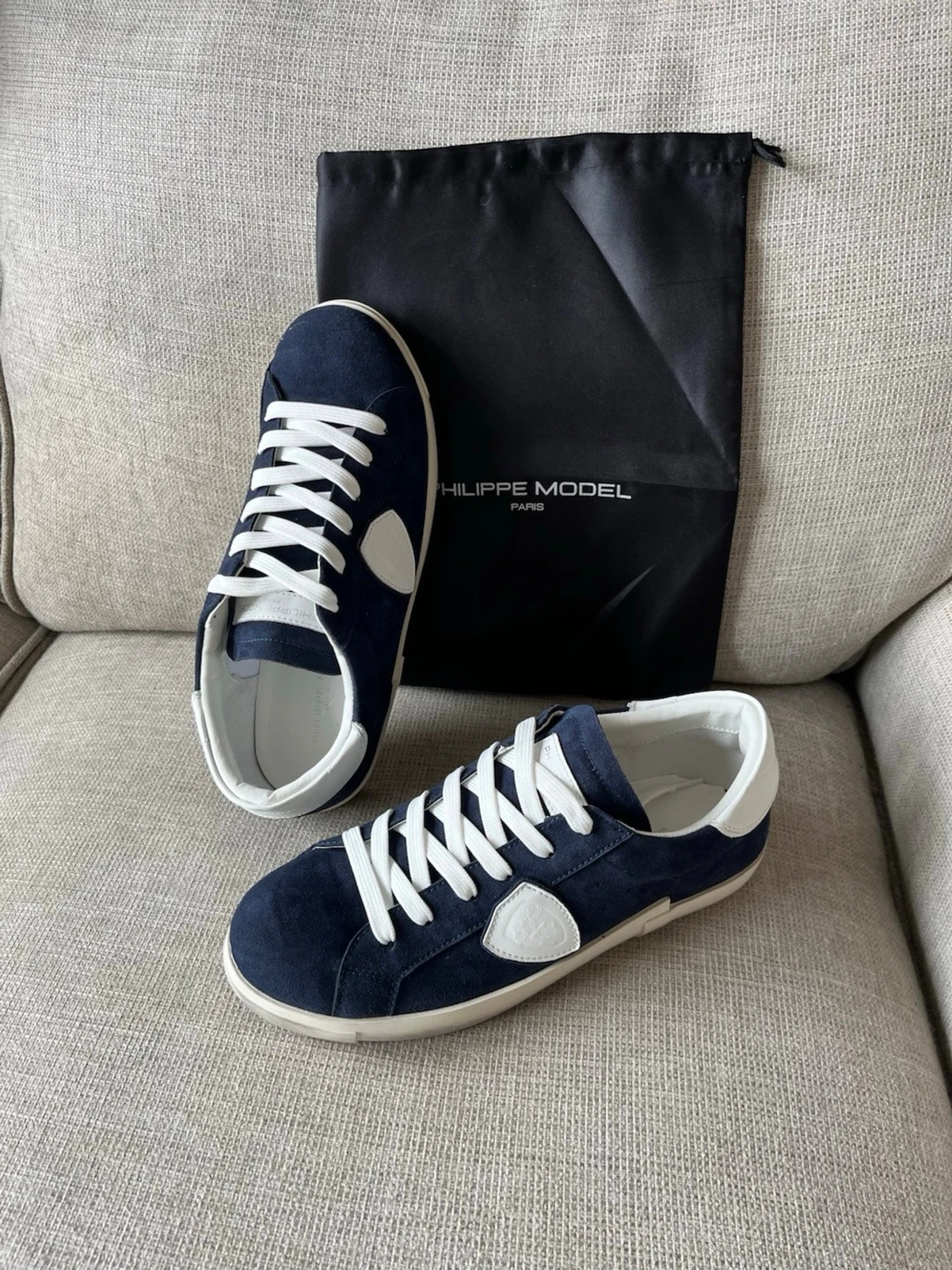 Philippe Model blåvita sneakers