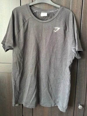 Svart Gymshark T-Shirt  - Köpt för en par år sedan och har äntligen växt ur den, använd ganska mycket men har tagit väl hand om den! Storlek M 🙏🙏