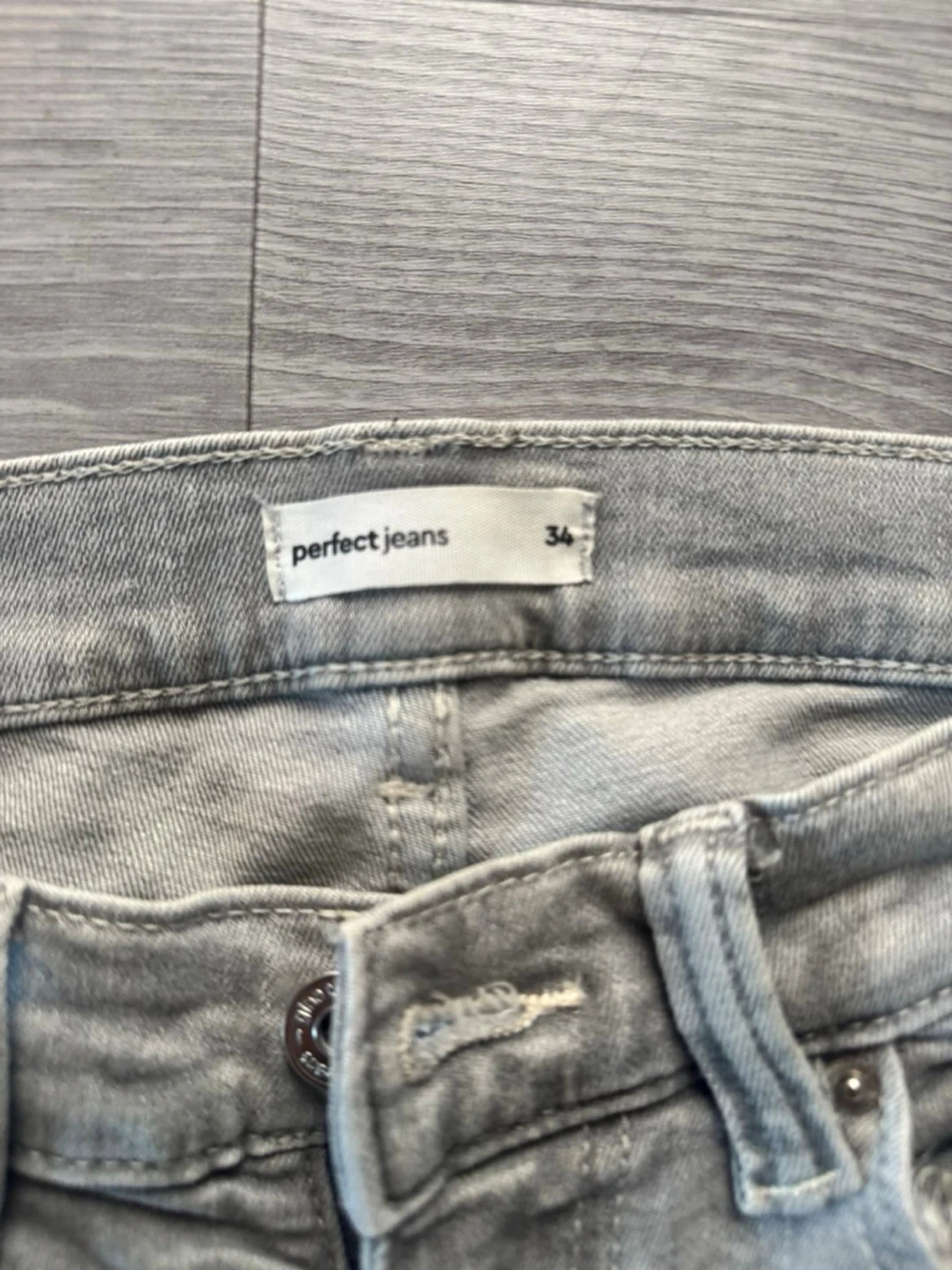 Ljusgrå bootcut jeans - 3