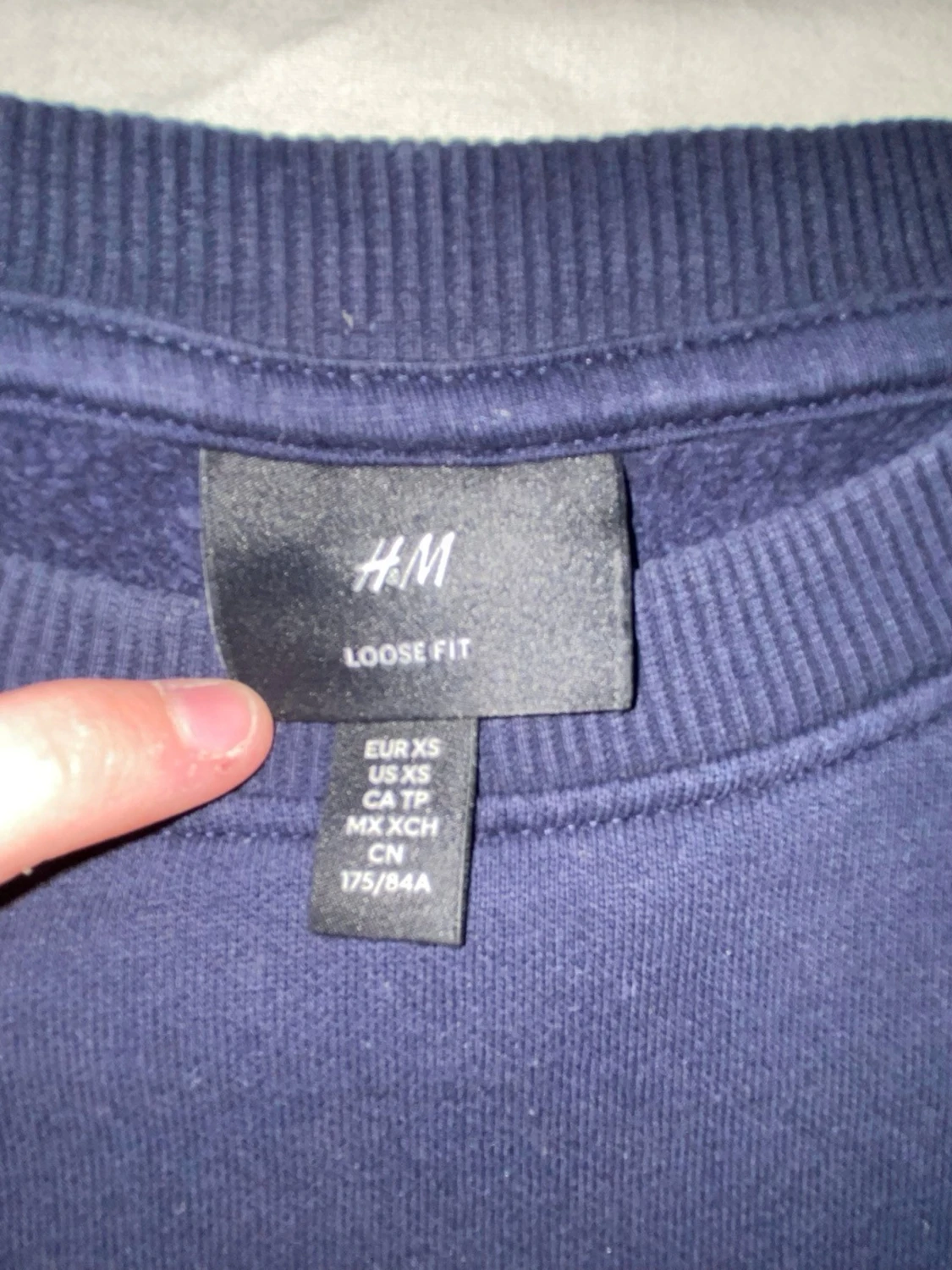 Mörkblå basic sweatshirt - 2