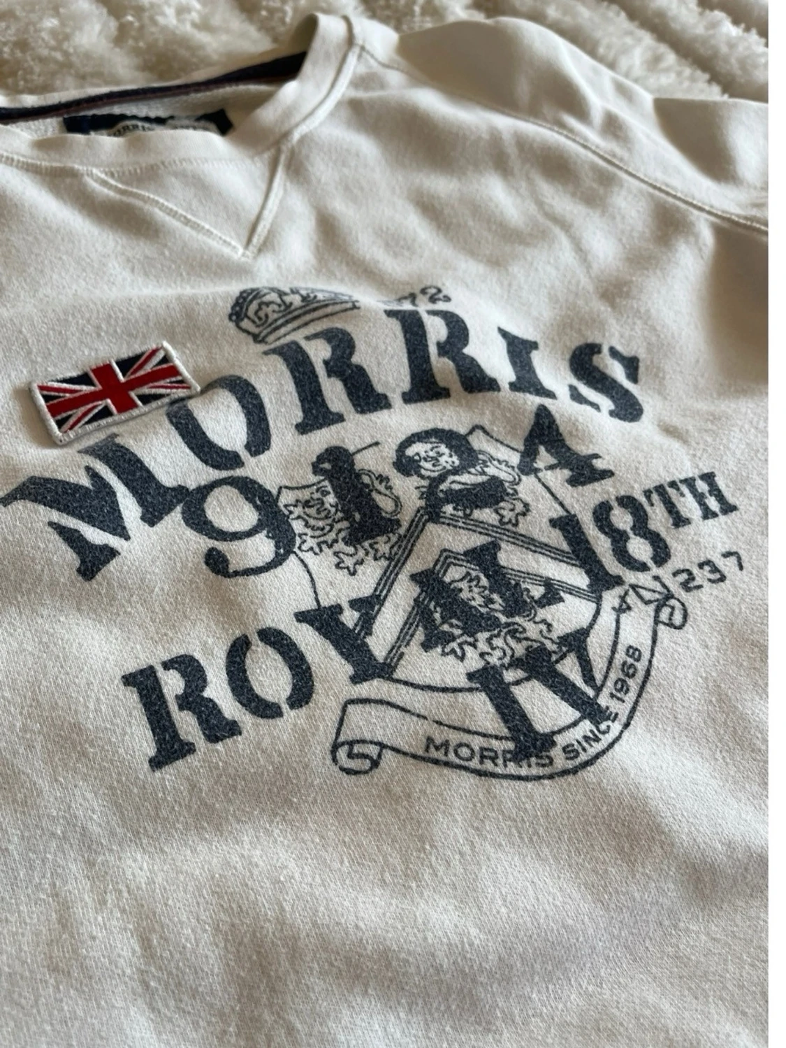 Morris sweatshirt med tryck i offwhite - stl M - 3