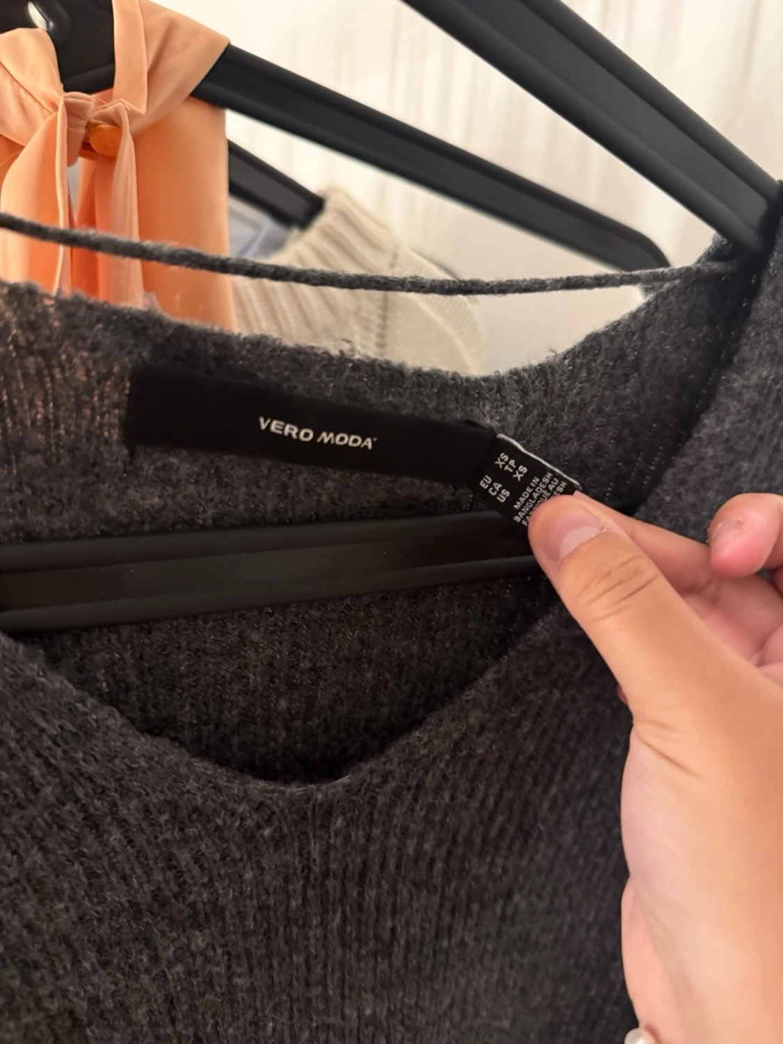 Mörkgrå stickad tröja Vero Moda - 1