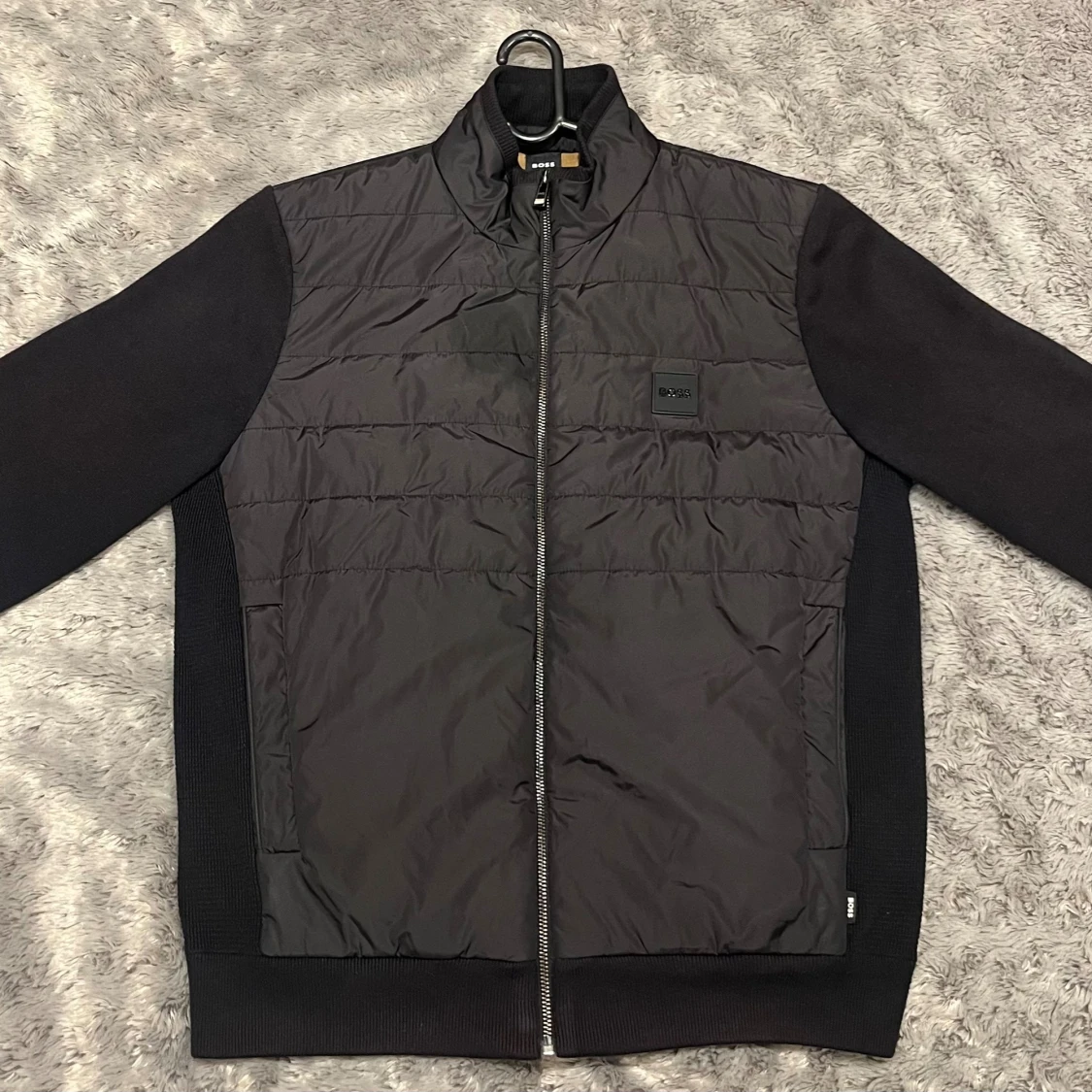 Svart quiltad Cardigan från BOSS