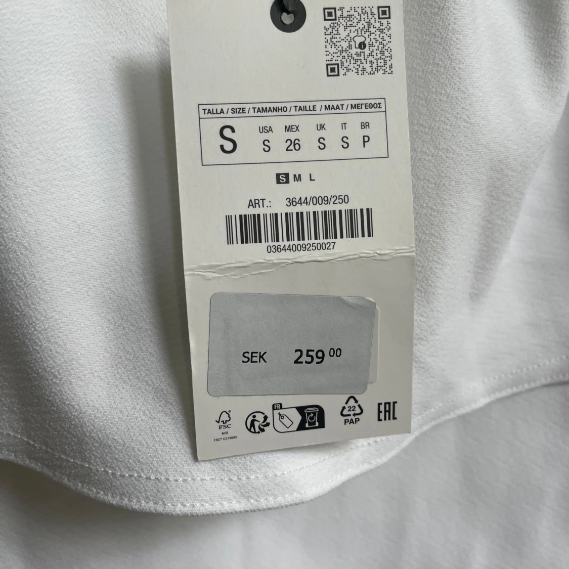 Vit volangtop  S - 2